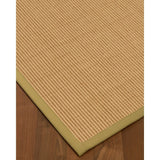 NaturalAreaRugs Cashmira Wool Area Rug Hand-Woven Sand Border (6' x 9') - 6' x 9'