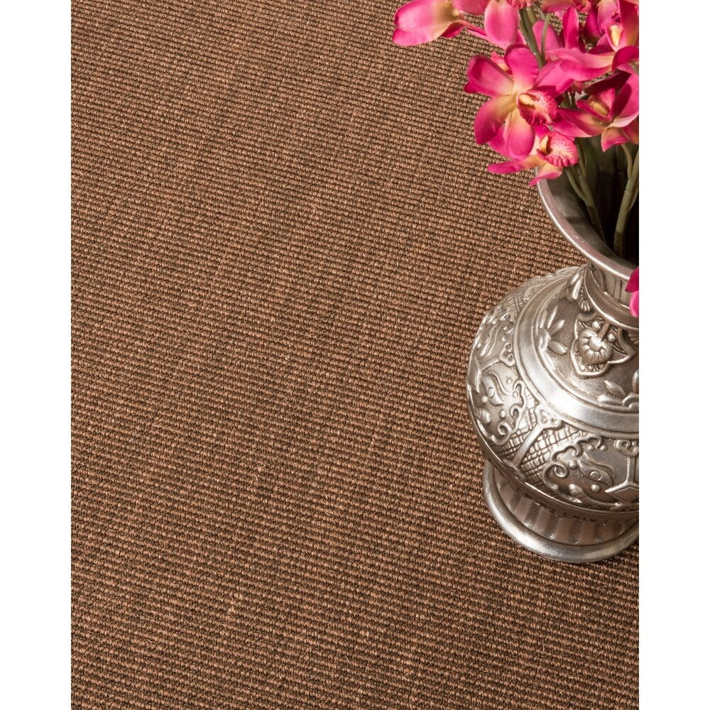 NaturalAreaRugs Divine Sisal Area Rug Hand-Woven Black Border (8' x 10') - 8' x 10'