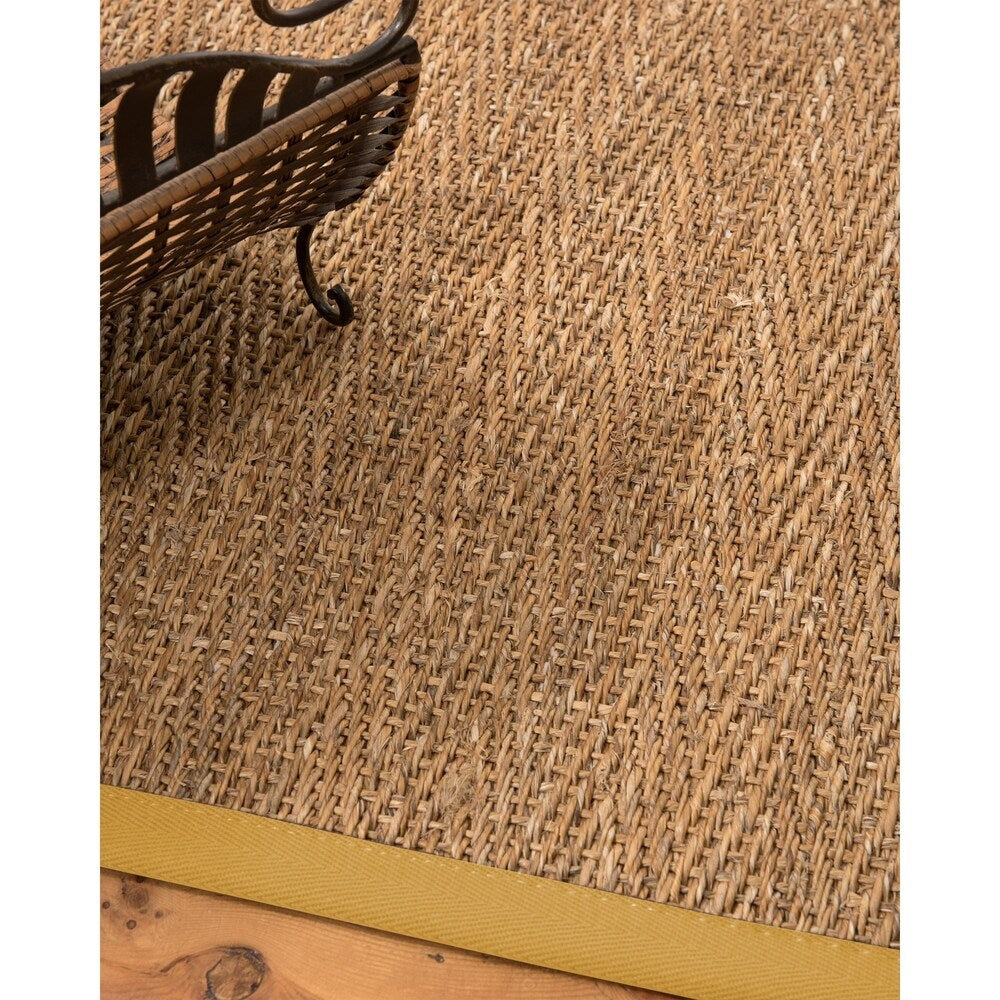 NaturalAreaRugs Everest Custom Mountain Grass Rug (5' x 8') Tan Border - 5' x 8'