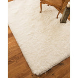 Natural Area Rugs Shag Grandeur Polyester Rectangle Rug (5'X8') White - 5' x 8'