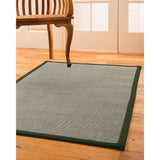 NaturalAreaRugs Barton Sisal Area Rug Hand-Woven Green Border (9' x 12') - 9' x 12'