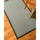 NaturalAreaRugs Barton Sisal Area Rug Hand-Woven Green Border (9' x 12') - 9' x 12'