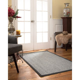 NaturalAreaRugs Posada Sisal Area Rug Hand-Woven Onyx Border (9' x 12') - 9' x 12'