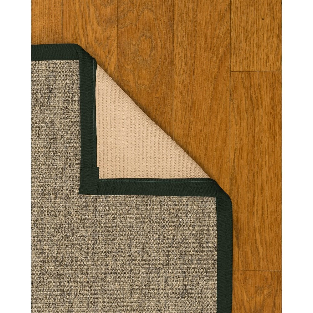 NaturalAreaRugs Posada Sisal Area Rug Hand-Woven Onyx Border (9' x 12') - 9' x 12'