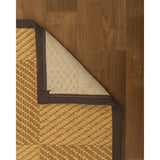 Natural Area Rugs, Rectangle (12'X15'), 100% Natural Fiber Chariot, Sisal Brown/Multi,Handmade,Fudge Extra Wide Border