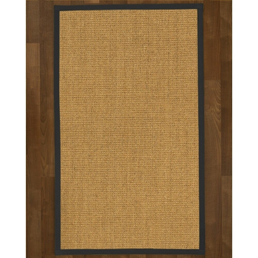 Natural Area Rugs, Rectangle (2'6"X14'), 100% Natural Fiber South Beach, Sisal Gold/Multi,Handmade - 2'6" x 14'