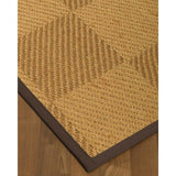 Natural Area Rugs, Rectangle (3'X5'), 100% Natural Fiber Chariot, Sisal Brown/Multi,Handmade,Fudge Extra Wide Border - 3' x 5'