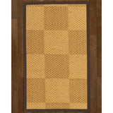 Natural Area Rugs, Rectangle (3'X5'), 100% Natural Fiber Chariot, Sisal Brown/Multi,Handmade,Fudge Extra Wide Border - 3' x 5'