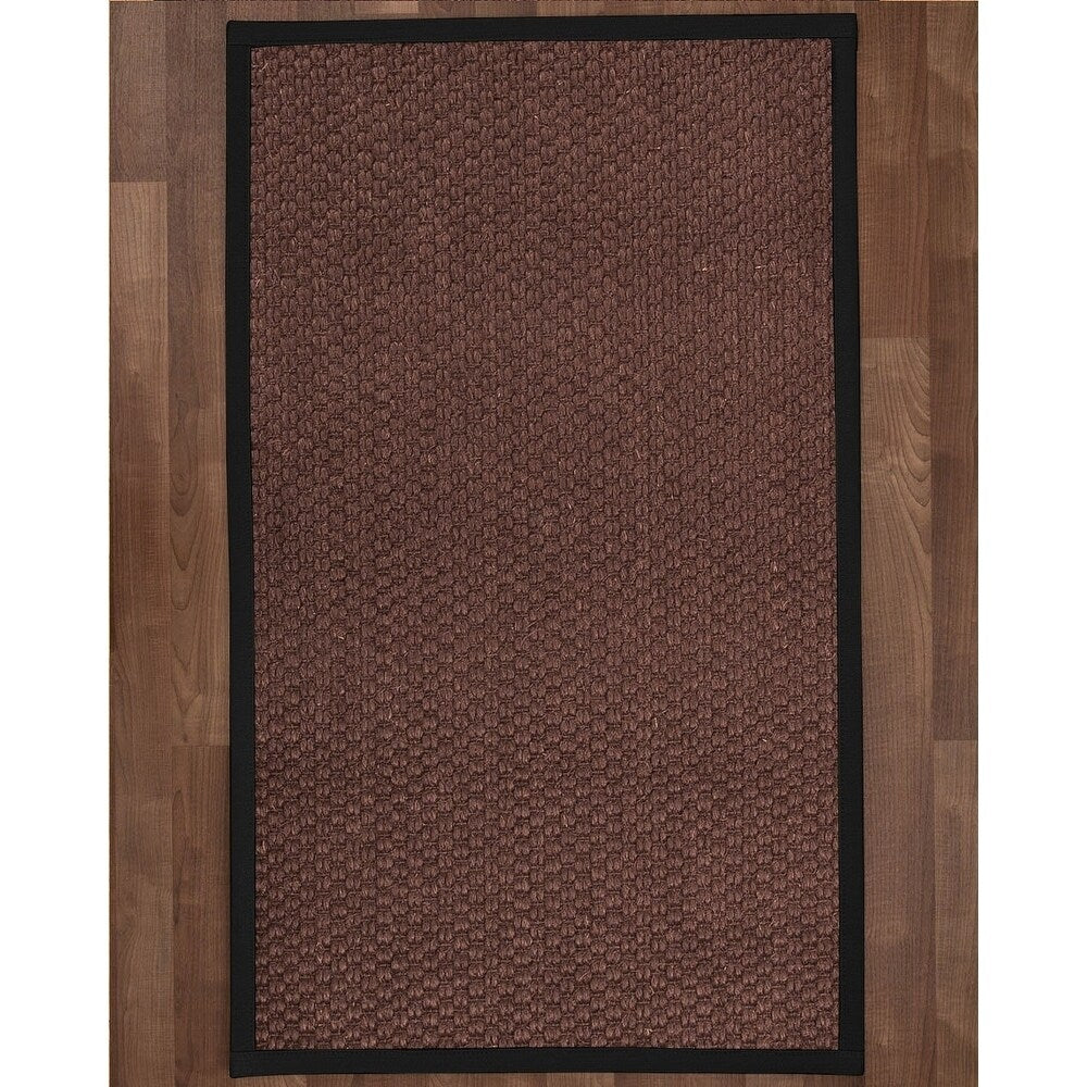 Natural Area Rugs, Rectangle (6'X9'), 100% Natural Fiber Triton, Sisal Redish Dark Brown,Handmade,Chunky - 6' x 9'