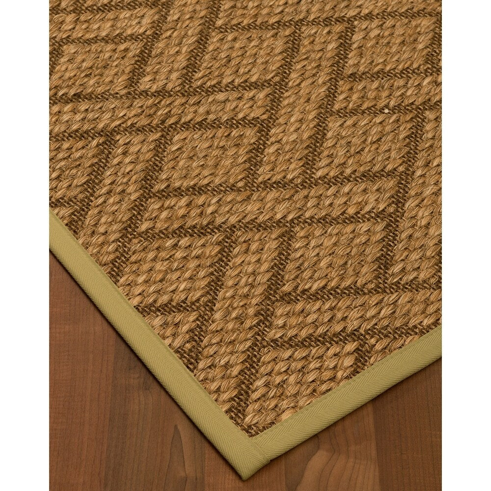 NaturalAreaRugs Shanghai Sisal Area Rug (4' by 6') Sand Border - 4' x 6'
