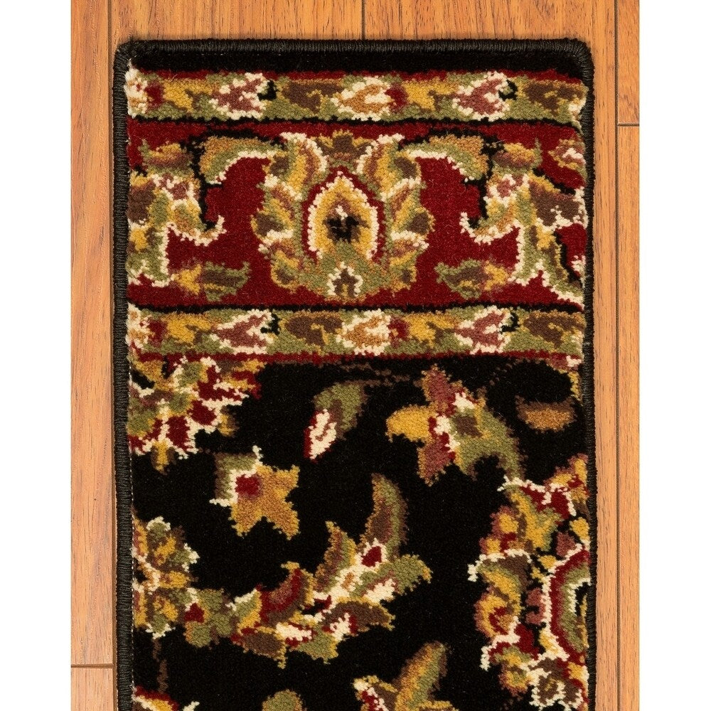 Natural Area Rugs Sydney Black Polypropylene Stair Treads (Set of 13) - 13PC (9" x 29")