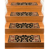 Natural Area Rugs Sydney Black Polypropylene Stair Treads (Set of 13) - 13PC (9" x 29")