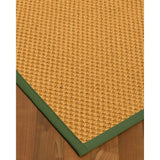 NaturalAreaRugs Vienna Natural Sisal Area Rug, Non-Slip Latex Backing, (4' by 6') Green Border - 4' x 6'