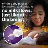 Natural Baby Bottle with Natural Response Nipple in Blue 3 Pack
