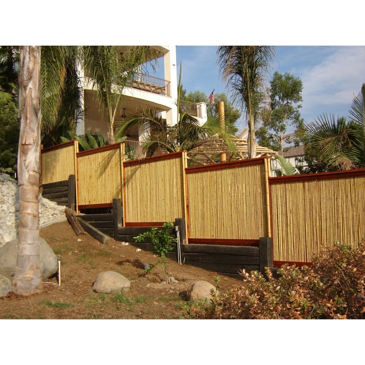 Natural Bamboo Fencing Decorative Fence 6 ft H x 8 ft L x 3/4 in D