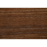 Natural Brown Kilim Wool Modern Area Rug - 5'5''x 6'5''