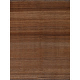 Natural Brown Kilim Wool Modern Area Rug - 5'5''x 6'5''
