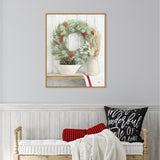 Natural Christmas I by Julia Purinton Canvas Art Framed - 23 x 28 in