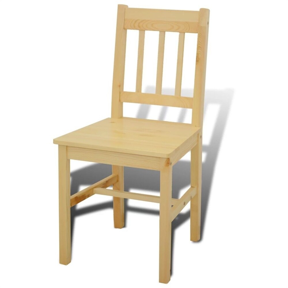Natural Color Wooden Dining Table with 4 Chairs