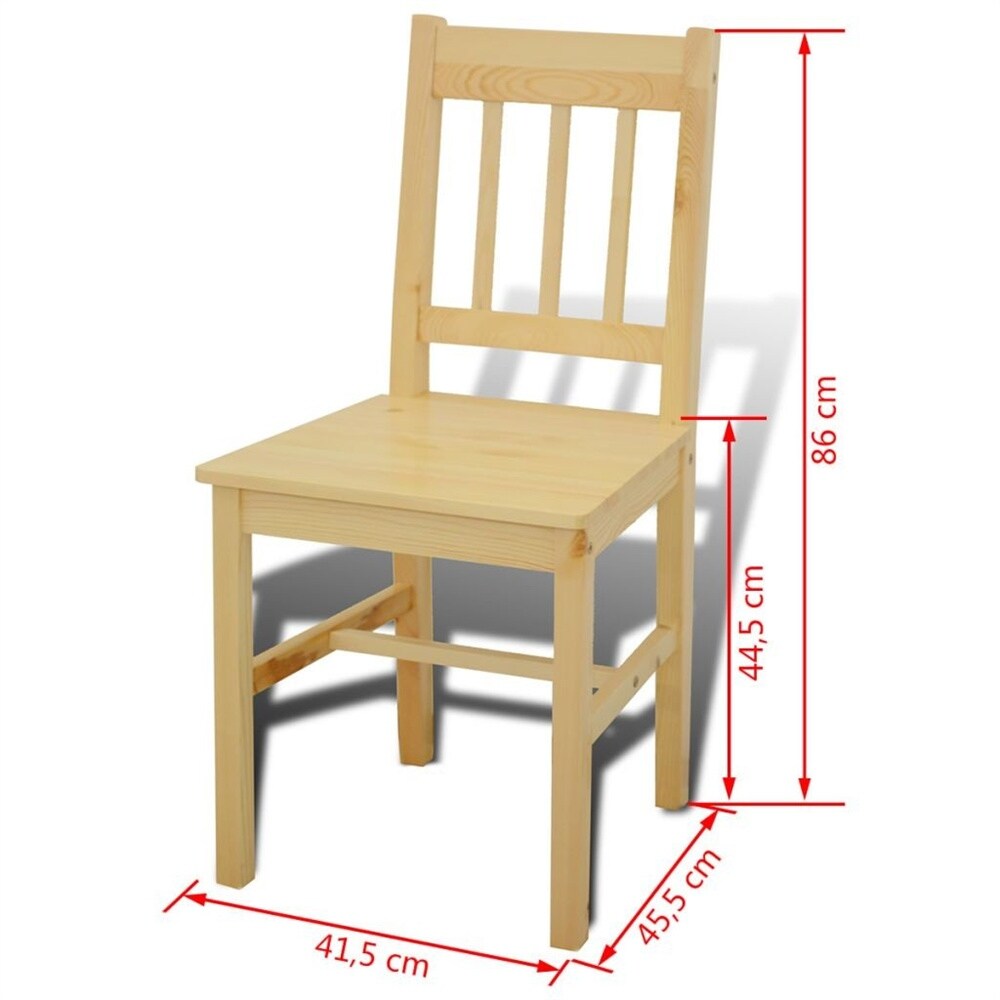 Natural Color Wooden Dining Table with 4 Chairs