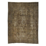 Natural Colors Handmade Worn Persian Tabriz Oriental Area Rug - 7'3 x 9'7