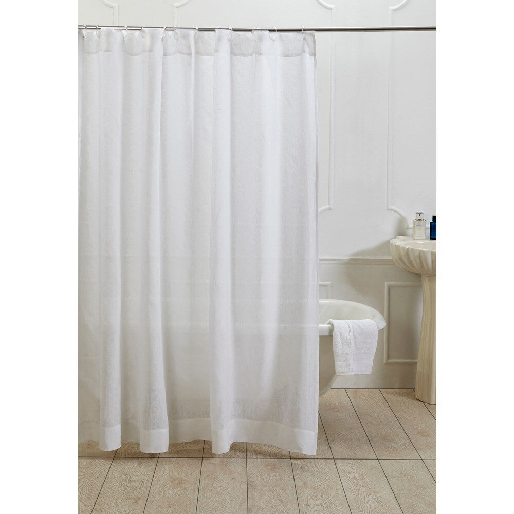 Natural Cotton Linen Shower Curtain