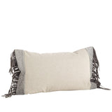 Natural Cowhide & Suede Fringe Trim Down Filled Pillow