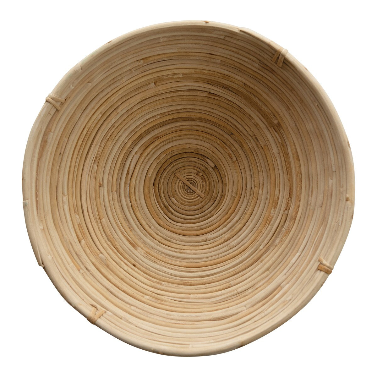 Natural Hand-Woven Cane Bowls, Set of 4