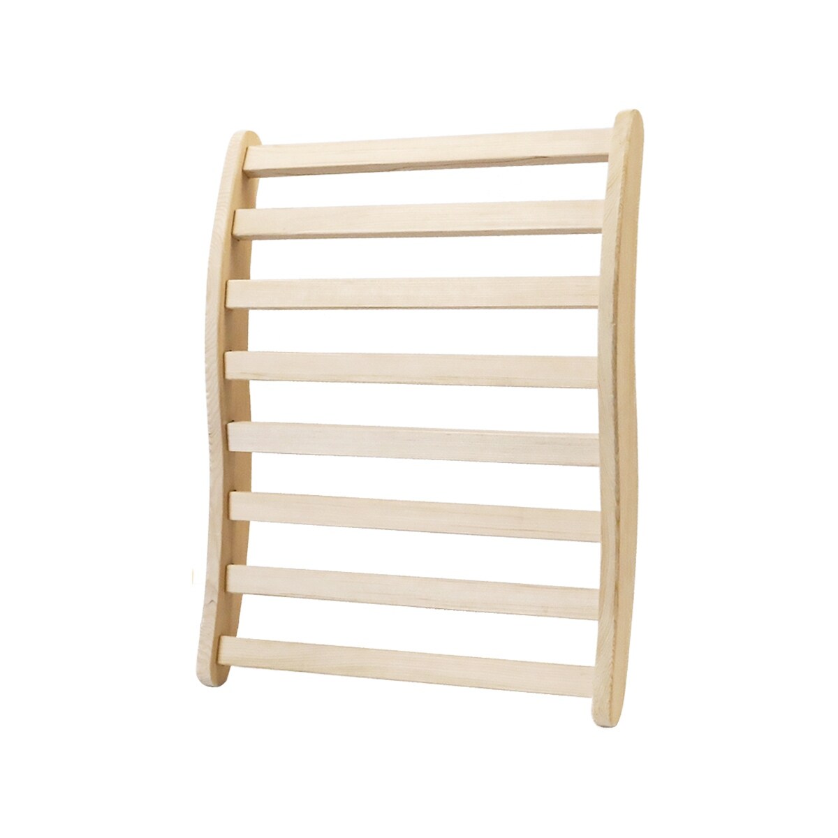 Natural Hemlock Sauna Backrest, Ergonomic S-Shape Backrest Non-Toxic and Slip Resistant Sauna Accessories (1-Pack)