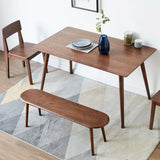 Natural Oak Wood Dining Bench for Dining Room, Bedroom