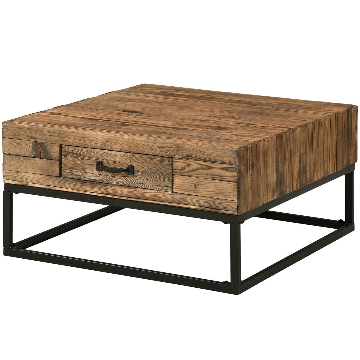 FirsTime & Co. Natural Orion Industrial Coffee Table, Wood Top, Metal Frame