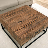 FirsTime & Co. Natural Orion Industrial Coffee Table, Wood Top, Metal Frame
