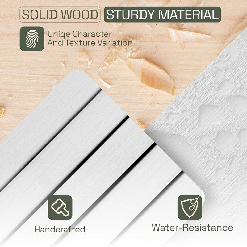 Natural Wood Floating Shelves Set of 2