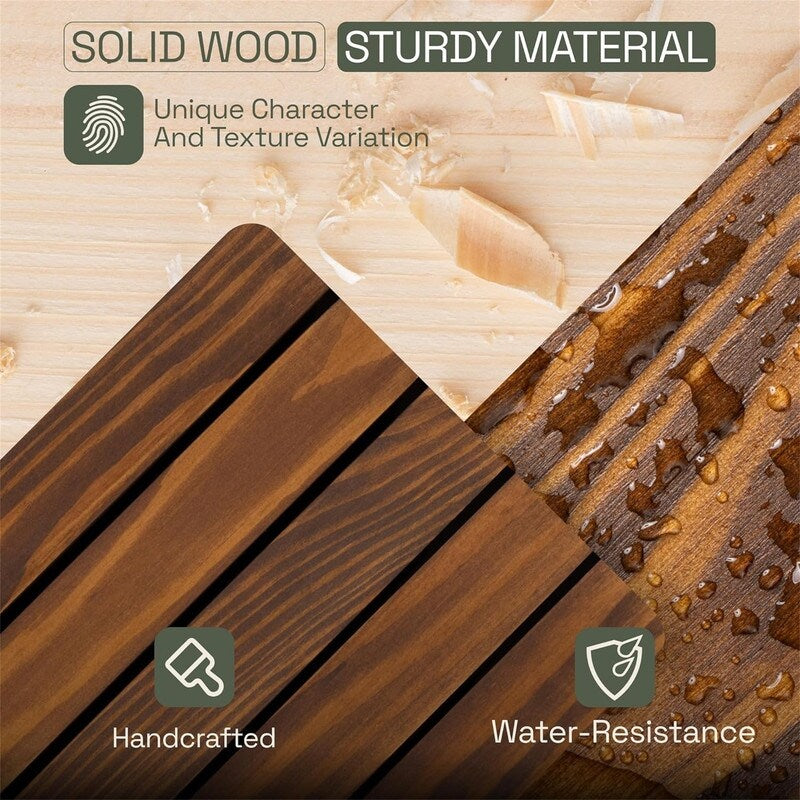 Natural Wood Floating Shelves Set of 2