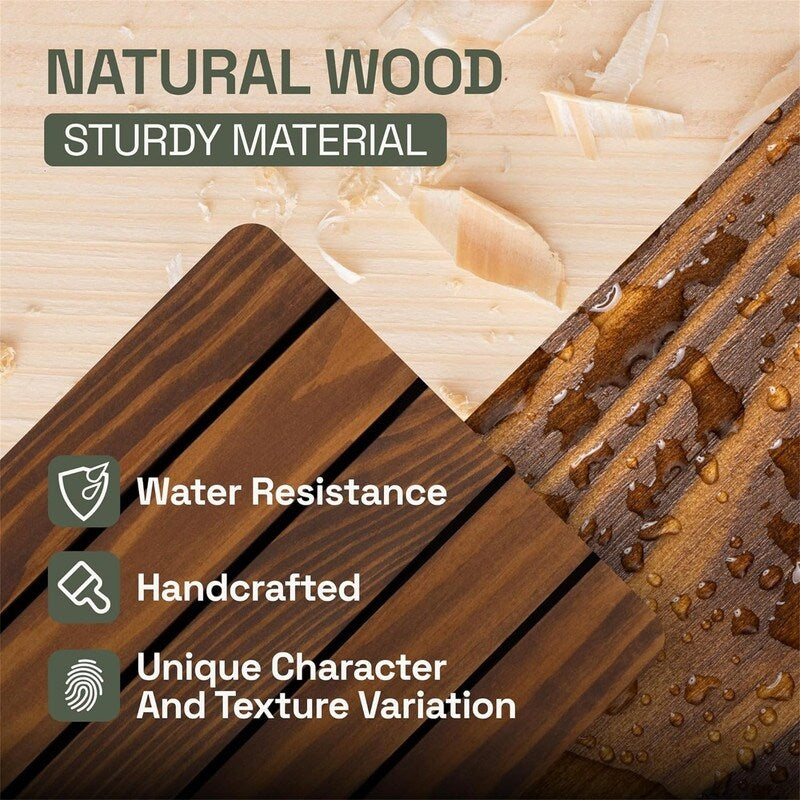 Natural Wood Floating Shelves Set of 2