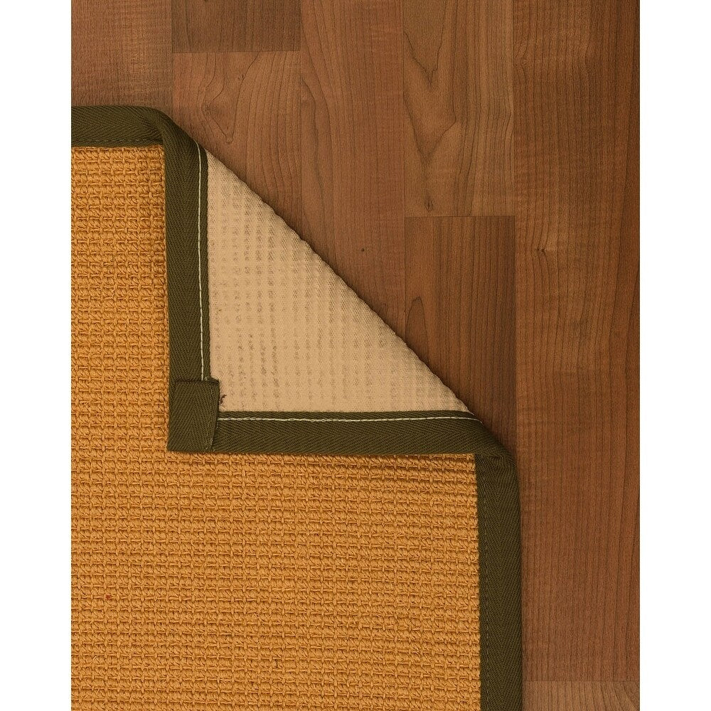 NaturalAreaRug Davlin Area Rug 100% Natural Sisal Hand-Crafted Malt Wide Canvas Border - 3' x 5'
