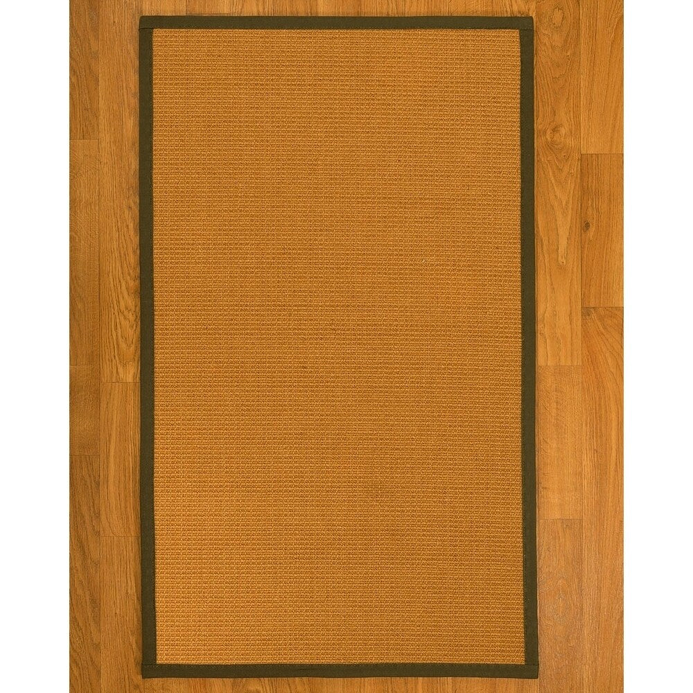 NaturalAreaRug Davlin Area Rug 100% Natural Sisal Hand-Crafted Malt Wide Canvas Border - 3' x 5'