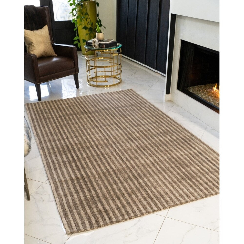 NaturalAreaRugs Benito Area Rug 100% Natural Wool Hand-Woven, 9' x 12' - 9' x 12'