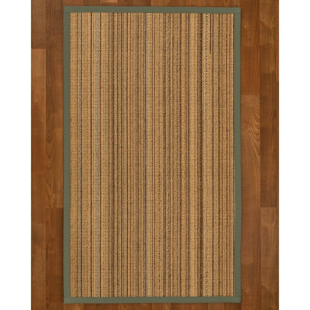 NaturalAreaRugs Boardwalk Sisal Area Rug (2' 6" x 14") Stone Border - 2'6" x 14'
