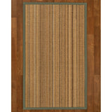 NaturalAreaRugs Boardwalk Sisal Area Rug (2' 6" x 14") Stone Border - 2'6" x 14'