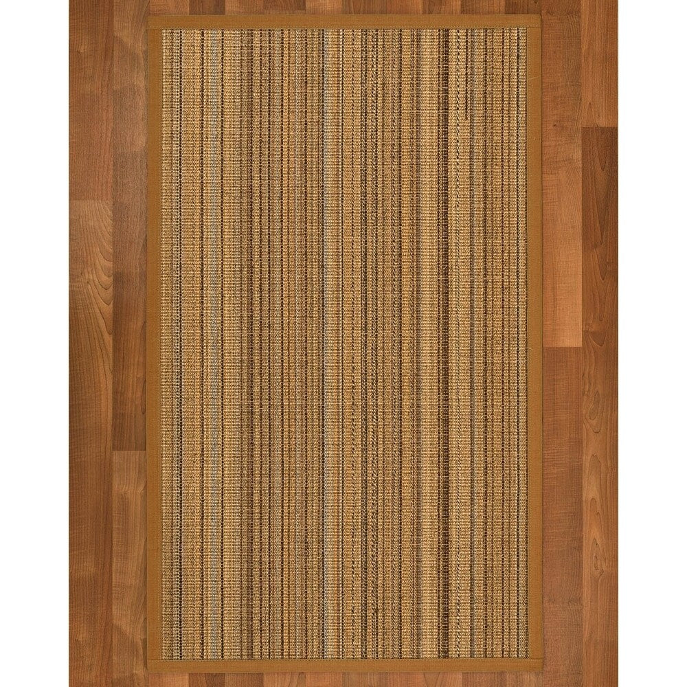 NaturalAreaRugs Boardwalk Sisal Area Rug, 4' x 12' Sienna Border - 4' x 12'