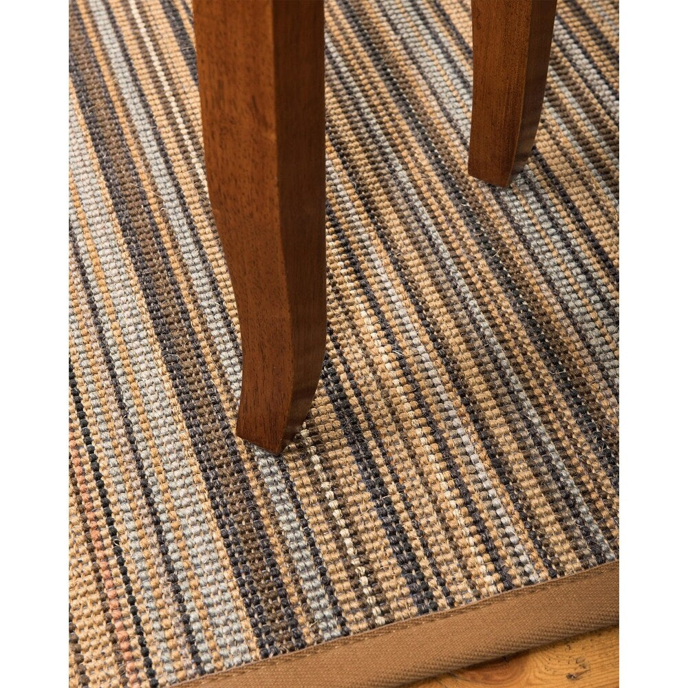 NaturalAreaRugs Boardwalk Sisal Area Rug, 4' x 12' Sienna Border - 4' x 12'