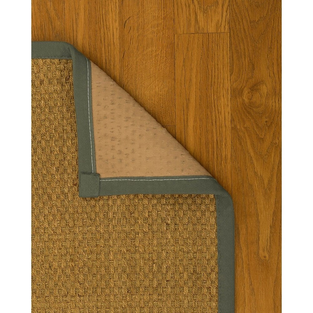 NaturalAreaRugs Calabria Custom Seagrass Rug 5' x 7' Stone Border - 5' x 7'