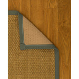 NaturalAreaRugs Calabria Custom Seagrass Rug 5' x 7' Stone Border - 5' x 7'