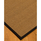 NaturalAreaRugs Capri Custom Sisal Rug 2' 6" x 10' Black Border - 2'6" x 10'