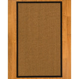 NaturalAreaRugs Capri Custom Sisal Rug 2' 6" x 10' Black Border - 2'6" x 10'
