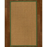 NaturalAreaRugs Carmel Sisal Area Rug, 4' x 12' Green Border - 4' x 12'