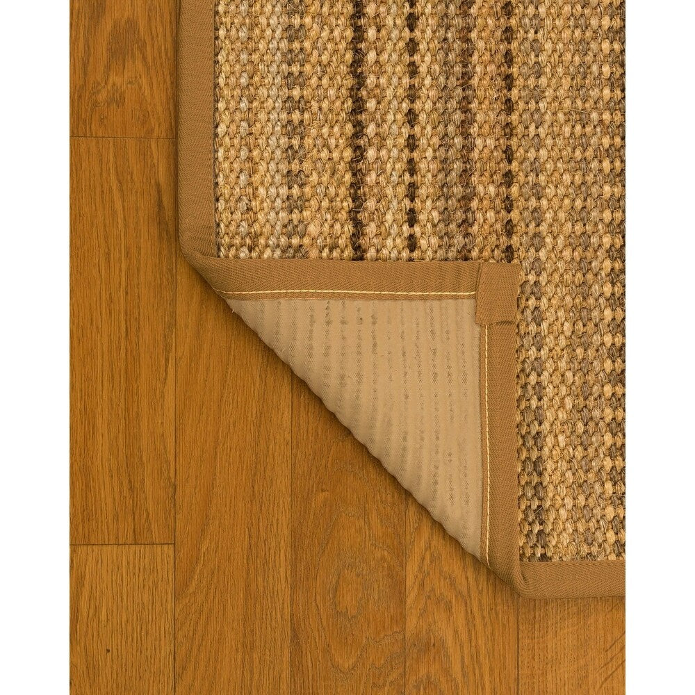 NaturalAreaRugs Carmela Custom Sisal 2' 6" x 14' Sienna Border - 2'6" x 14'