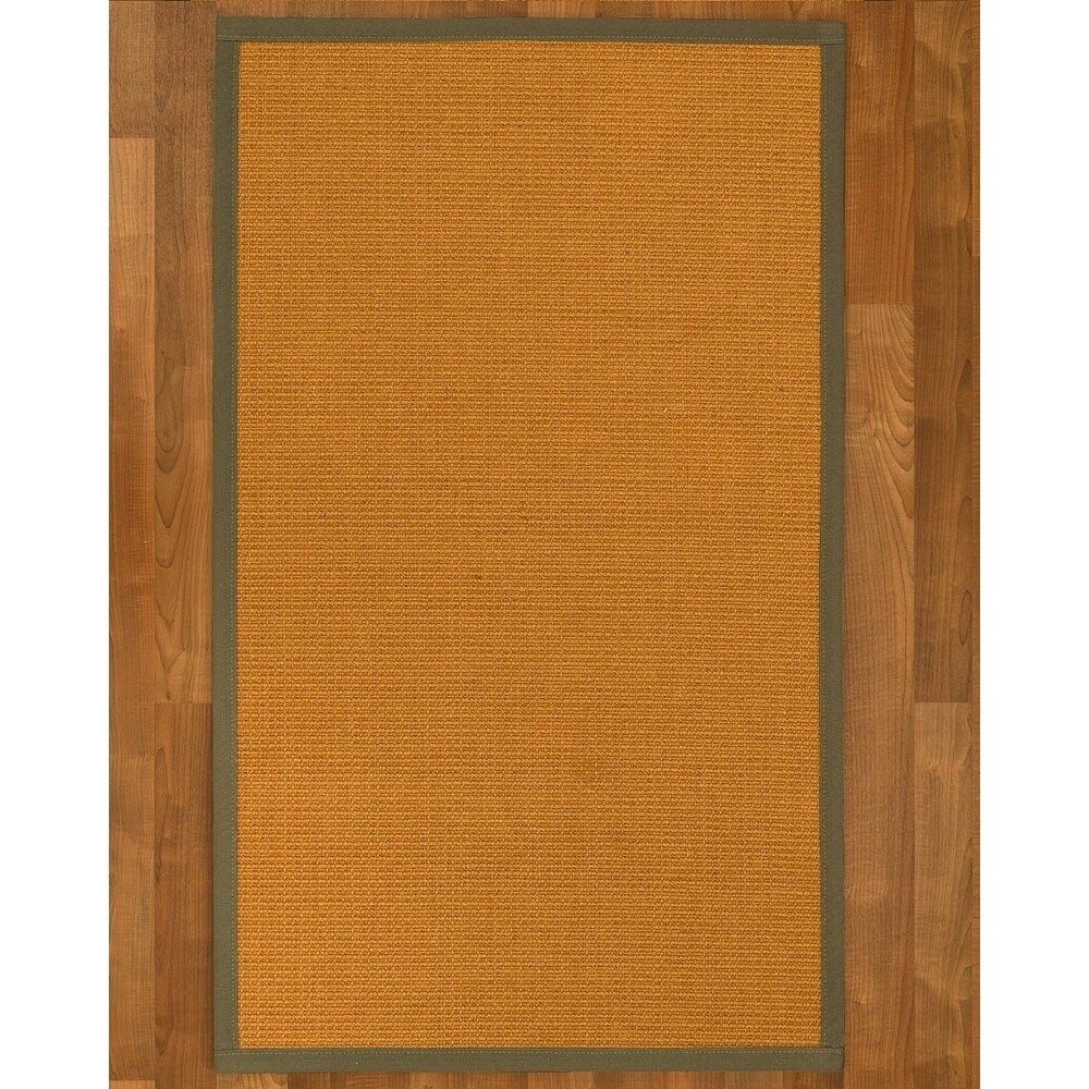 NaturalAreaRugs Davlin Custom Sisal Rug 2' 6" x 14' Fossil Border - 2'6" x 14'