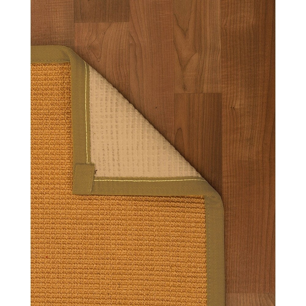 NaturalAreaRugs Davlin Sisal Carpet Runner Hand-Woven Sage Border (2' 6" x 8') - 2'6" x 8'